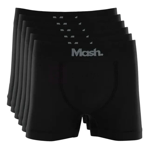 Kit 6 Cuecas Boxer Mash Poliamida Toque Gelado Sem Costura