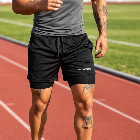 Kit 3 Shorts Masculino 2 Em 1 Dry Fit Academia Anti Odor