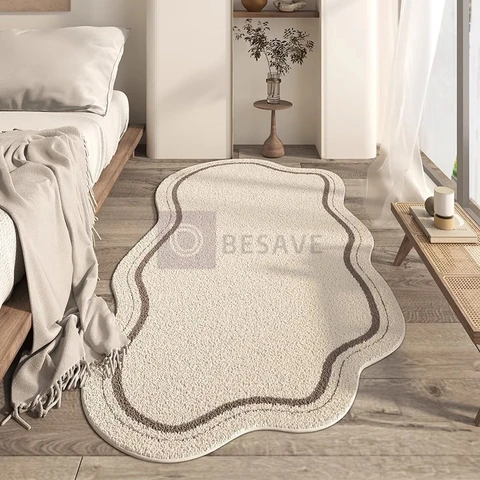Tapete Longo de Imitação para Quarto, Cabeceira de Caxemira Macia e Resistente a Manchas, Decoração de Sala de Estar