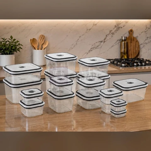 Electrolux Kit 16 Potes Herméticos Plástico Multiuso Vedação Silicone