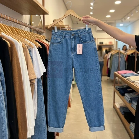 Calça Jeans Mom Cintura Alta Linda Super Luxo Atacado Moda