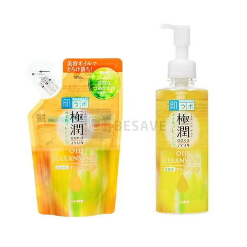 Hada Labo Cleansing Oil - Kit com Óleo de Limpeza facial demaquilante 200ml + Refil 180ml