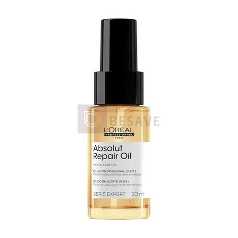 L'Oréal Professionnel Óleo 10 em 1 Absolut Repair | Multi-benefícios para cabelos secos e danificados | Repara e Promove Brilho | Com Gold Quinoa e Proteínas
