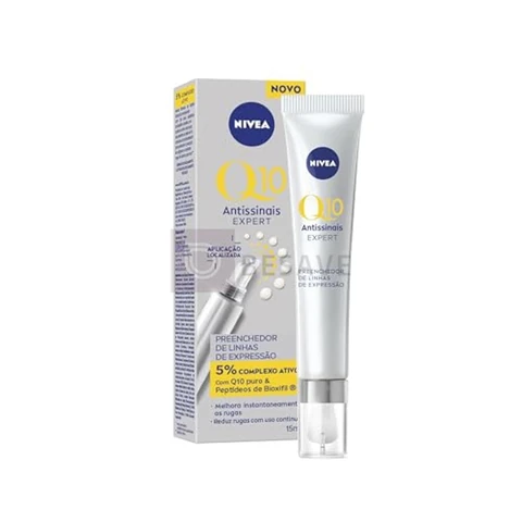 NIVEA Preenchedor de Linhas Q10 Expert Antissinais 15ml, Melhora e Reduz Rugas, Aparência mais Jovem, Cuidado Facial