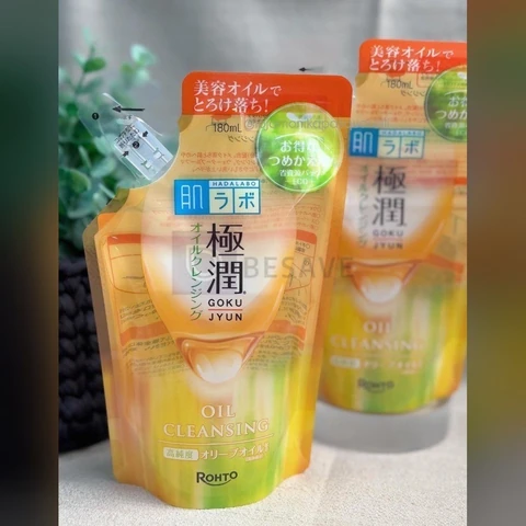 Hada Labo Demaquilante Cleansing Oil Refil - Limpador Facial 180 ml - Remove Maquiagem Resistente à Água - Limpeza Eficaz sem Ressecar