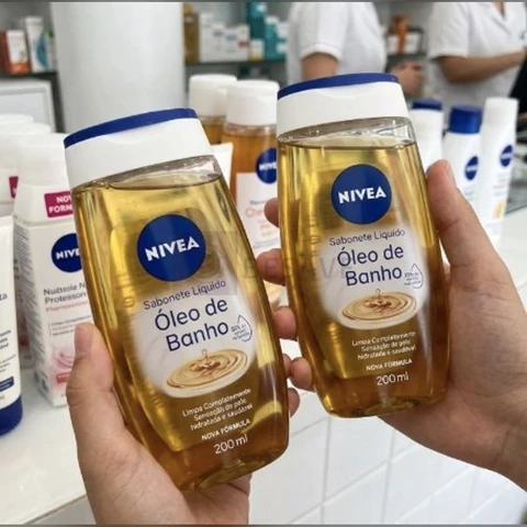 NIVEA KIT Sabonete Líquido Óleo de Banho 200ml - 2 Unidades