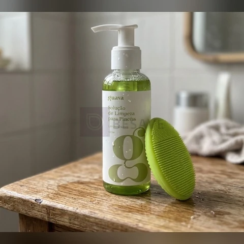 Kit De Limpeza Limpa Pincel Maquiagem Sabonete E Esponja Cor Verde