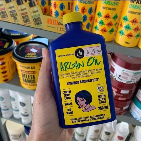 Lola From Rio – Óleo de Argan – Xampu, repara todos os tipos de cabelos danificados