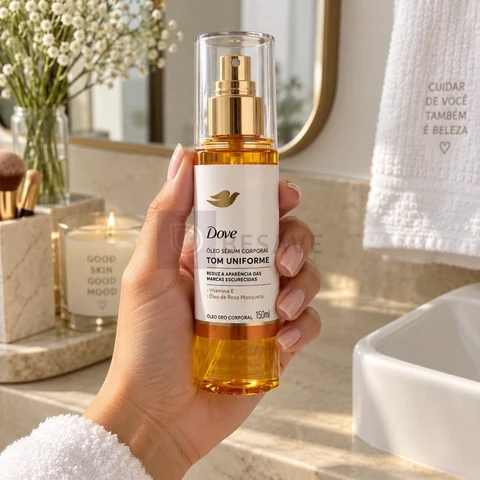 Dove Óleo Corporal Tom Uniforme Óleo de Rosa Mosqueta 150ml