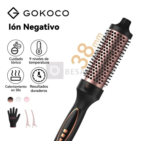 GOKOCO Modelador De Cabelo Portáti íons Negativos 9 Níveis De Temperatura Aquecimento Rápido 30s Para Cabelos Cacheado