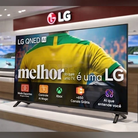 Smart TV 4K 50" LG QNED73 Portal de Games Processador AI α7 Ger8 4K Super Upscaling Google Cast Integrado Controle AI Magic WebOS 25 Modo Esportes Alerta de Esportes