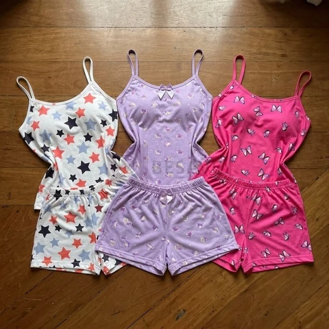 Kit 3 Baby Doll Pijamas Feminino Short Dormir