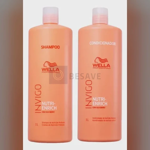 Kit Wella Invigo Nutri-Enrich Shampoo 1L + Condicionador 1L