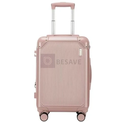 Mala Bordo 10kg Bagagem de Mão Expansivel Padrão ANAC com 4 Rodas duplas 360° Cadeado AntiFurto Mala de Viagem Alça Lateral com Divisória, Leve Resistente (Rosa)