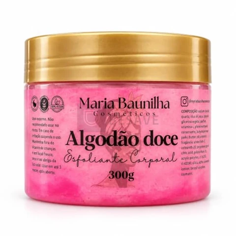 Esfoliante Corporal Sugar Scrub Algodão Doce 300g - Maria Baunilha Cosméticos