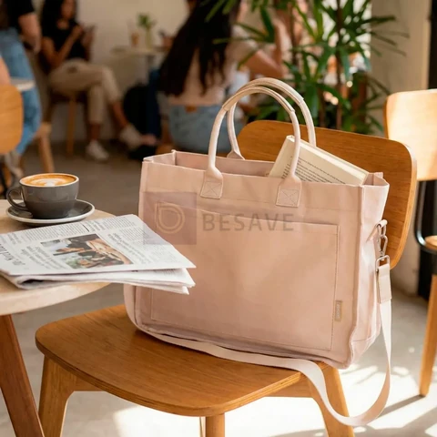 Bolsa Tote Mini Gocase - Bolsa Para Trabalho E Faculdade Cor Off-White
