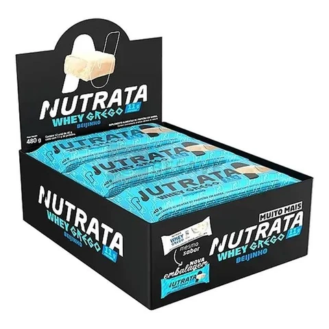 Barras Nutrata Whey Grego 40g Display com 12 unidades Beijinho