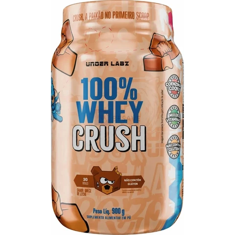 100% Whey Crush Under Labz Concentrado Coenzima Q10 Bcaa's