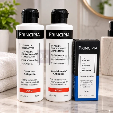 Principia Kit - Antiqueda Trio - Shampoo + Condicionar + Sérum Capilar 60Mls