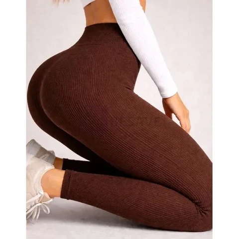 Calça Legging Premium Canelada Peluciada Térmica Sem Costura