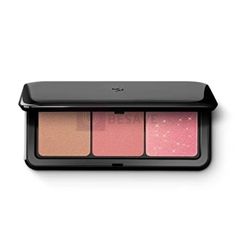 KIKO MILANO, Multi Finish Trio Blush & Bronzer Palette, Paleta Compacta 2 em 1, Cor