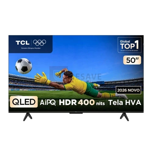 Smart TV P7L 50 Polegadas 4K UHD QLED AiPQ TCL preto Bivolt