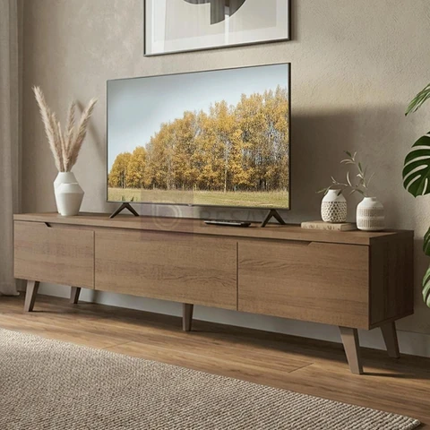 Rack para TV até 75 Polegadas 180 cm 2 Portas 1 Gaveta Rustic Dune Madesa