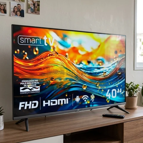 Smart Tv Hq 40 Full Hd Android 12 Design Slim Hqs40nkhm