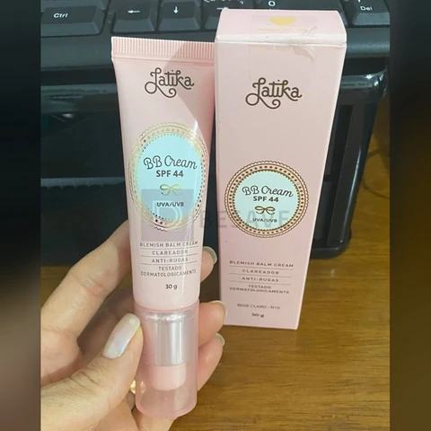 Bb Cream Latika Fps 44 Base Maquiagem Clareador Facial Pele