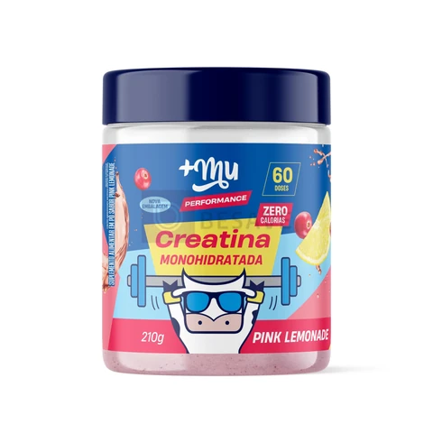 +Mu Creatina Monohidratada 100% pura Sabor Pink Lemonade - 210g