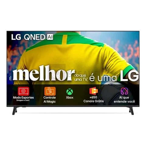 Smart TV 4K 50" LG QNED73 Portal de Games Processador AI α7 Ger8 4K Super Upscaling Google Cast Integrado Controle AI Magic WebOS 25 Modo Esportes Alerta de Esportes