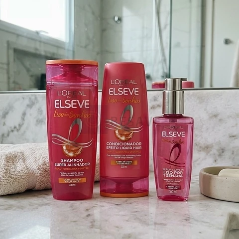 Kit Shampoo e Condicionador Sérum L'Oréal Elseve Liso dos Sonhos