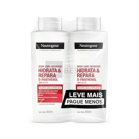 Creme Hidratante Neutrogena Hidrata&Repara, Kit 2 Unidades de 400ml