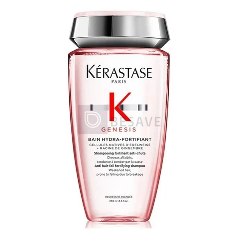 Shampoo Antiqueda Fortificante com Células Nativas de Edelweiss e Raiz de Gengibre para Cabelos Oleosos, Finos ou Normais, Genesis Bain Hydra-Fortifiant Kérastase, 250ml