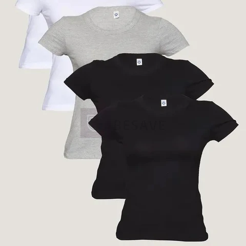 Kit Com 5 Camisetas Básicas Feminina Hering