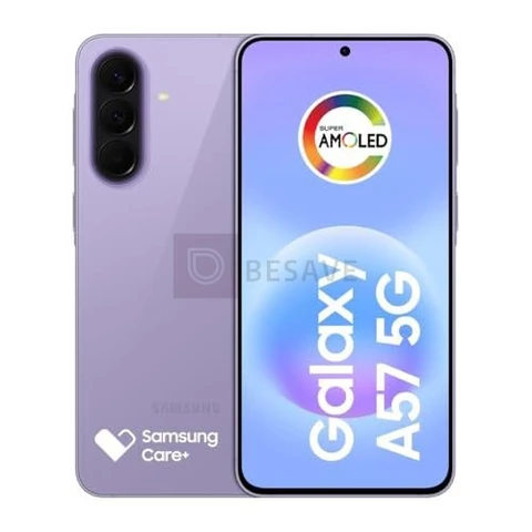 Celular Samsung Galaxy A57 5G 128GB, 8GB RAM, Câmera Tripla de até 50MP OIS, Selfie de 12MP Video HDR, IP68, Tela Super AMOLED 6.7", NFC, Recursos AI, Até 6 Atualizações de Android e Segurança (Lilás)