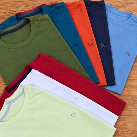 Camiseta Básica Ogochi Masculina Lisa Tecido Premium Oficial