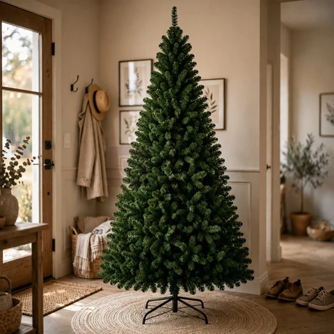 Árvore De Natal Pinheiro 210cm 600 Galhos Cheia Premium Verde