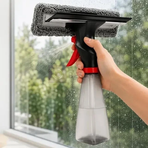 Rodo Limpa Vidros 3 Em 1 Spray Mop Borrifador Casa Trabalho