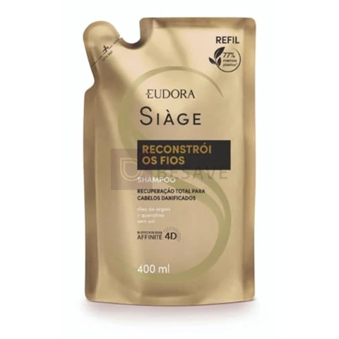 EUDORA SIAGE SHAMPOO RECONSTROI OS FIOS 400ML REFIL
