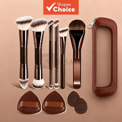 Conjunto De Pincéis De Maquiagem De Alumínio 7/8/11/19 Unidades – Blush Em Pó De Base Sintética Macia, Kit Versátil Pro