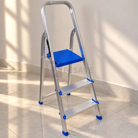 Escada Doméstica de Alumínio 3 Degraus MOR