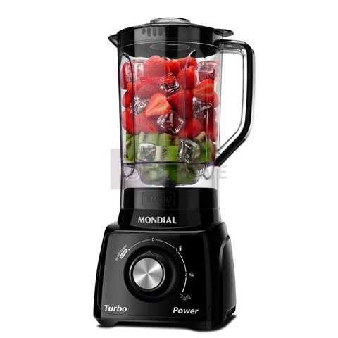 Liquidificador 3 velocidades Turbo Power preto - L-99FB - Mondial