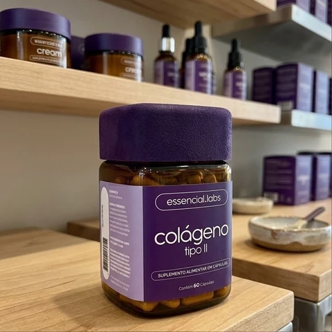 COLÁGENO TIPO 2 com 45mg - Fórmula Exclusiva com Máxima Concentração e Biodisponibilidade - 60 Cápsulas