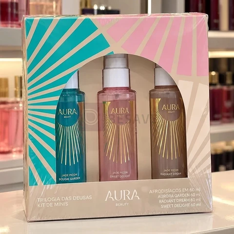 Kit 3 Body Splash Aura Jade Picon Trilogia Deusas 60ml Cada