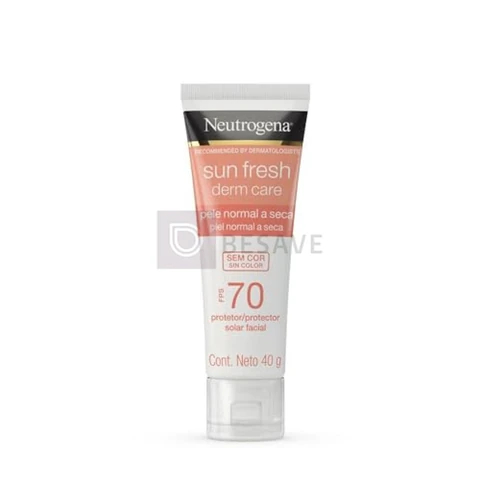 Protetor Solar Facial Neutrogena Sun Fresh, Sem Cor, FPS 70, 40g