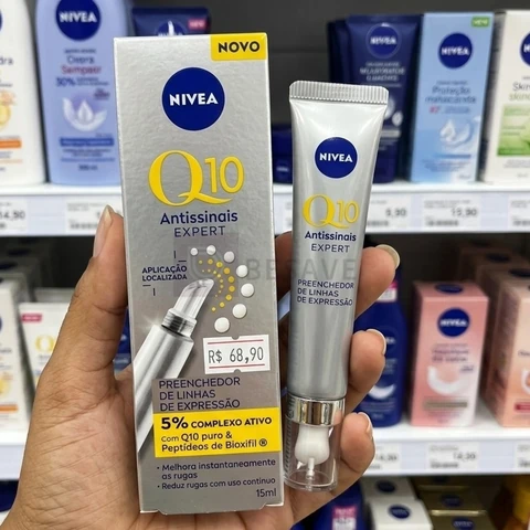 NIVEA Preenchedor de Linhas Q10 Expert Antissinais 15ml, Melhora e Reduz Rugas, Aparência mais Jovem, Cuidado Facial