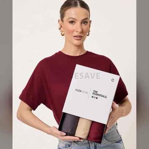 Kit De 3 T-shirts Oversized Intense Cléa Store