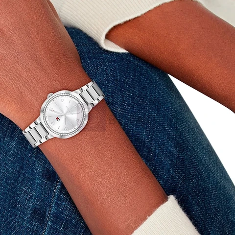 Relógio Tommy Hilfiger Feminino Aço Prateado 1782798 Prateado Branco