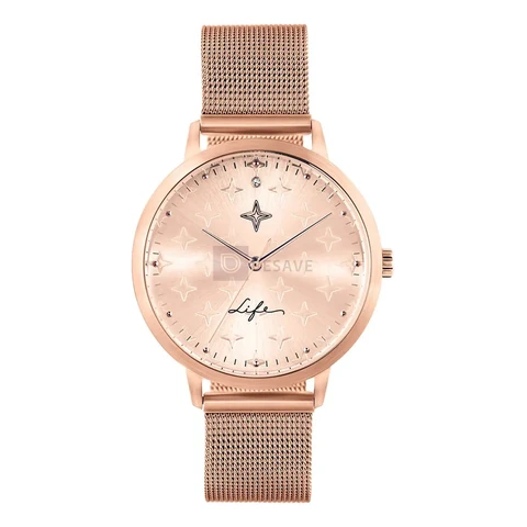Relógio Life Conquistas Feminino Aço Rosé Rosé